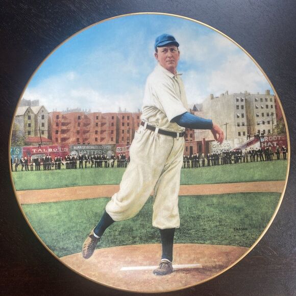 DELPHI CY YOUNG THE PERFECT GAME LARGE 8" PLATE BRADFORD EXCHANGE - Picture 1 of 7